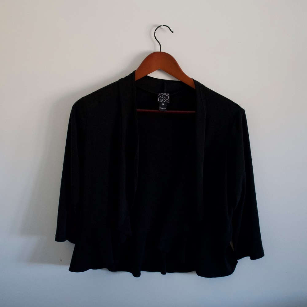 Clara Sunwoo Black Light Cardigan. Size M.